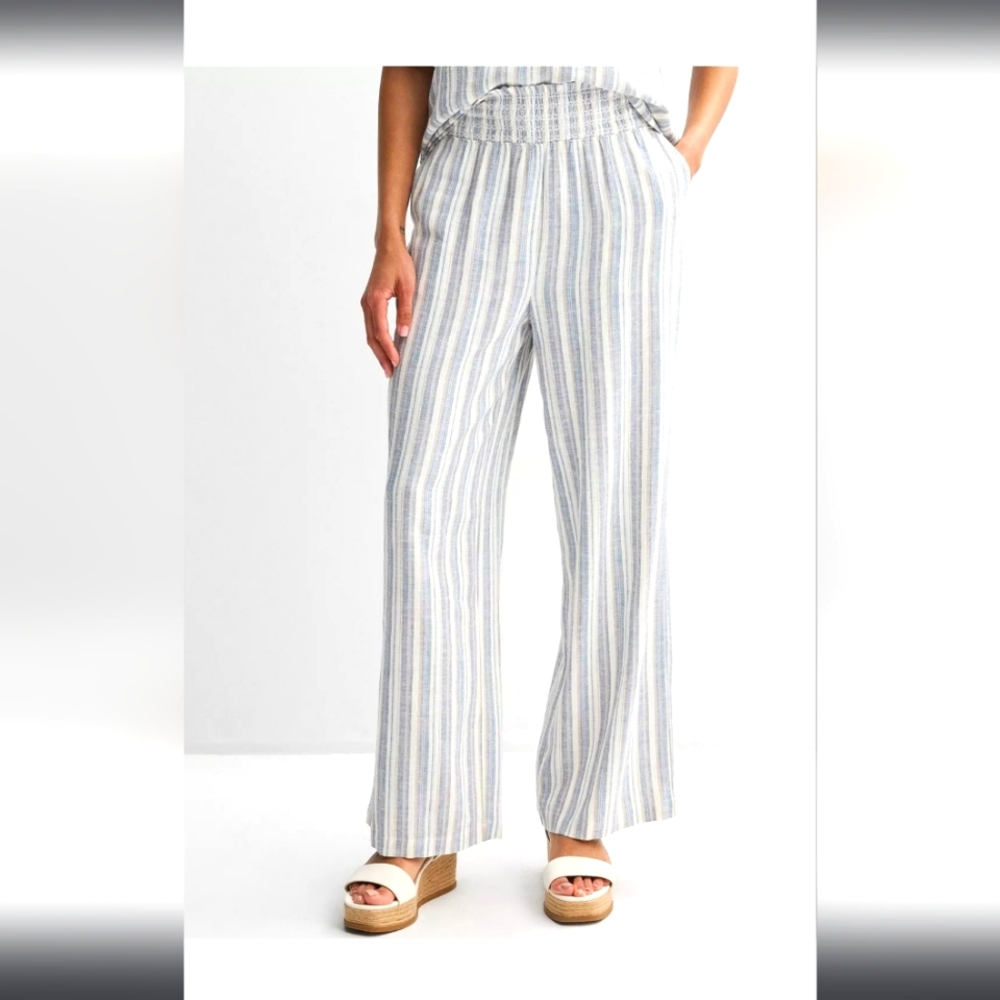 Ellen Tracy Striped Wide-Leg Pants